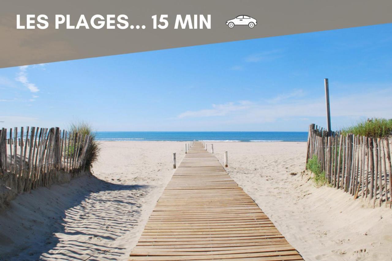Nouveau - Jungle Montpeul - Clim - Wifi Fibre - Netflix - 5' Du Centre Et Gare - Parking - Loggia - 15' Des Plages 蒙彼利埃 外观 照片