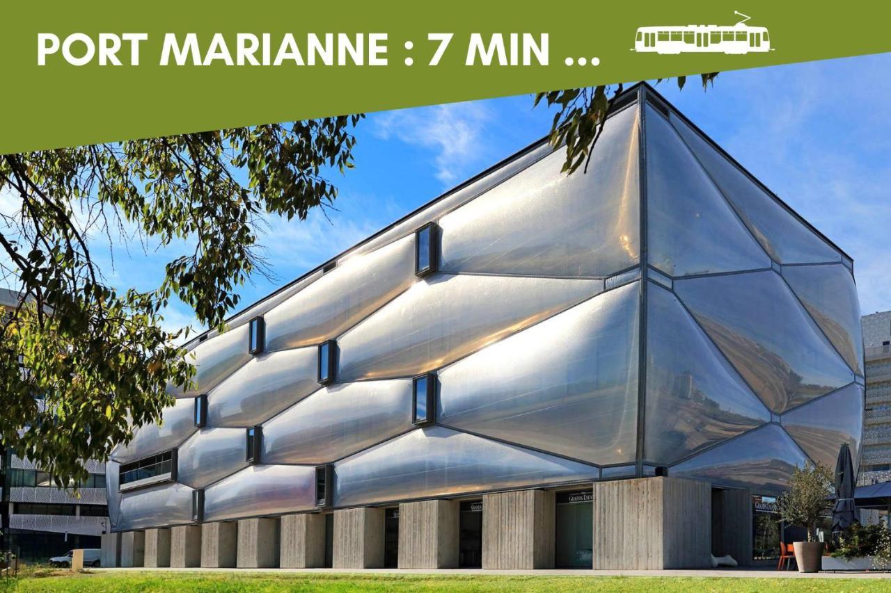 Nouveau - Jungle Montpeul - Clim - Wifi Fibre - Netflix - 5' Du Centre Et Gare - Parking - Loggia - 15' Des Plages 蒙彼利埃 外观 照片
