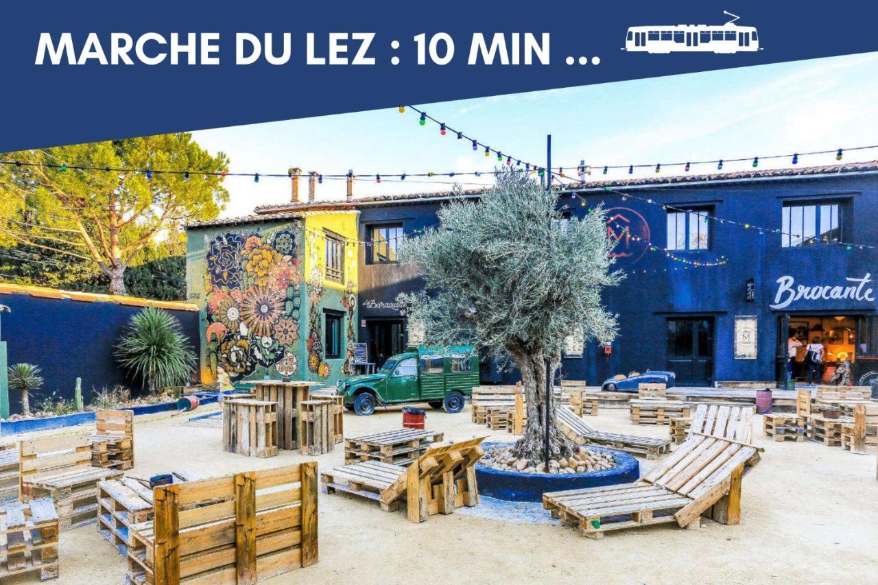 Nouveau - Jungle Montpeul - Clim - Wifi Fibre - Netflix - 5' Du Centre Et Gare - Parking - Loggia - 15' Des Plages 蒙彼利埃 外观 照片